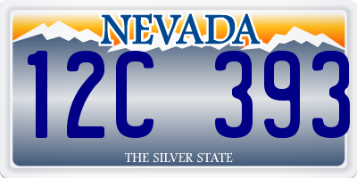 NV license plate 12C393