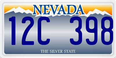 NV license plate 12C398