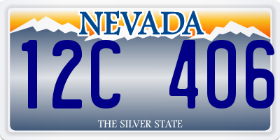 NV license plate 12C406