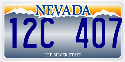 NV license plate 12C407