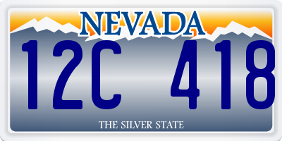 NV license plate 12C418
