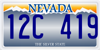 NV license plate 12C419