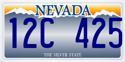 NV license plate 12C425