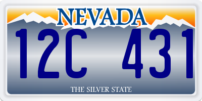 NV license plate 12C431