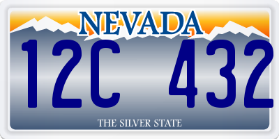 NV license plate 12C432