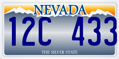 NV license plate 12C433