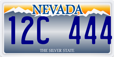 NV license plate 12C444