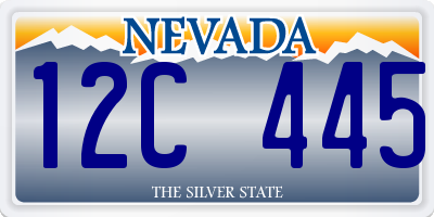 NV license plate 12C445