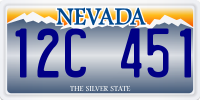 NV license plate 12C451