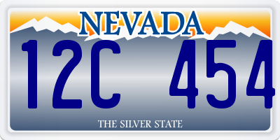 NV license plate 12C454