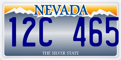 NV license plate 12C465