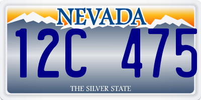 NV license plate 12C475