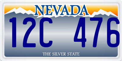 NV license plate 12C476