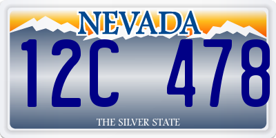 NV license plate 12C478