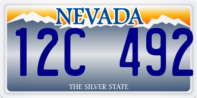 NV license plate 12C492