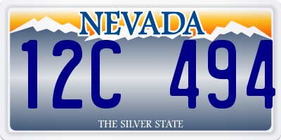NV license plate 12C494