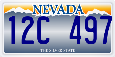 NV license plate 12C497