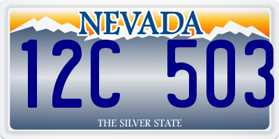 NV license plate 12C503