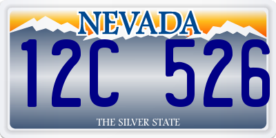 NV license plate 12C526