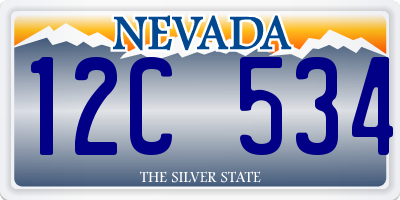 NV license plate 12C534