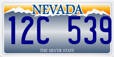 NV license plate 12C539