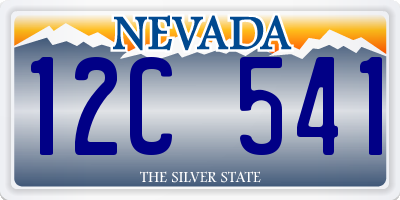 NV license plate 12C541