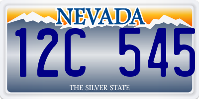 NV license plate 12C545