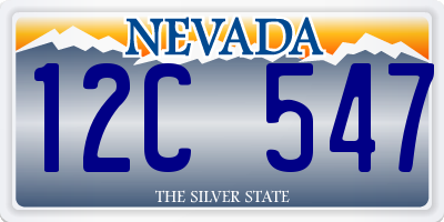 NV license plate 12C547