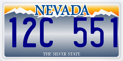 NV license plate 12C551