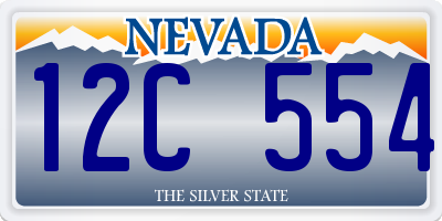 NV license plate 12C554