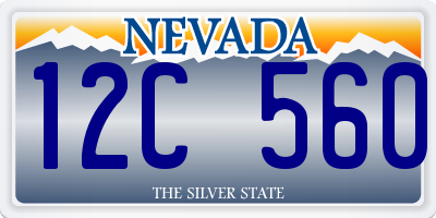 NV license plate 12C560