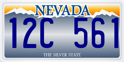 NV license plate 12C561