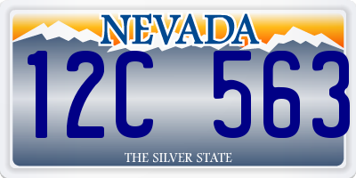 NV license plate 12C563