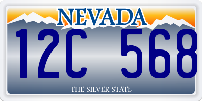 NV license plate 12C568