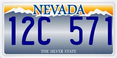 NV license plate 12C571