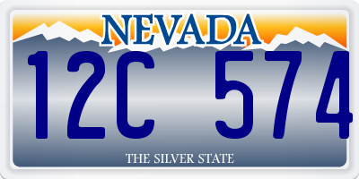 NV license plate 12C574