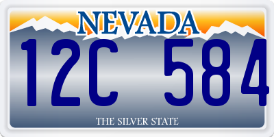 NV license plate 12C584