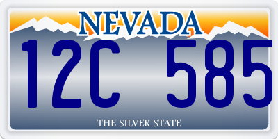 NV license plate 12C585