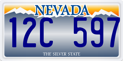 NV license plate 12C597