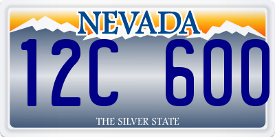 NV license plate 12C600