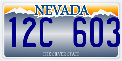 NV license plate 12C603