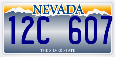 NV license plate 12C607