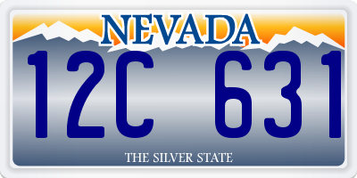 NV license plate 12C631