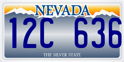 NV license plate 12C636