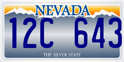 NV license plate 12C643