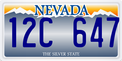 NV license plate 12C647