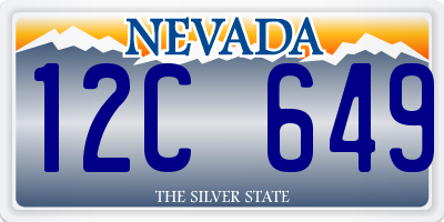 NV license plate 12C649