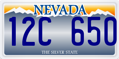 NV license plate 12C650