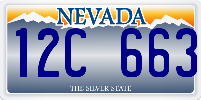 NV license plate 12C663