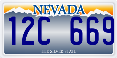 NV license plate 12C669